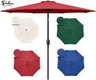 Simple Deluxe 9 feet Outdoor Market Table Patio Umbrella w/Button & 8 Sturdy Rib