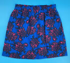 J. CREW Linen Cotton Blend Skirt, Blue Multicolor Floral - USA 6, Good Condition