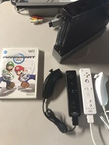 Wii Nintendo System Console TESTED + Mario Kart & 2 Controllers Official