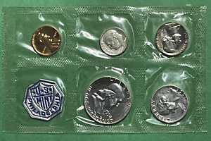 1958 P - US MINT PROOF SET, w/ 90% SILVER Coins - Original Cellophane Pkg UNC