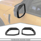 2P Side Mirror Rain Eyebrow Trim Accessories For Ford Bronco Sport 21-24 Carbon (For: 2021 Ford Bronco Sport Badlands 2.0L)