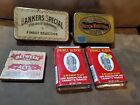 Lot of 5 vintage collectible old tobacco tins lot