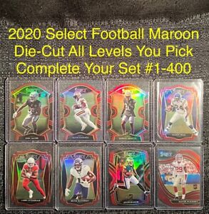 2020 SELECT FOOTBALL MAROON DIE CUT COMPLETE YOUR SET YOU PICK CARD #1-400 PYC