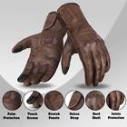 Genuine Leather Motorcycle Gloves With Touch Screen Material on Index Finger