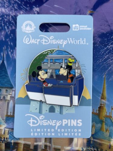 2024 Disney Parks Tomorrowland PeopleMover AP Passholder Mickey Goofy LE Pin