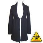 LORD & TAYLOR 100% Cashmere Black Collared Cardigan Sweater Womens Small / 9755