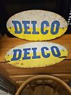 Vintage Pair Delco Remy Advertising Display rack signs Metal