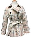 Coach F83728 Women's Tattersall Plaid Belted Short Classic Lined Trench Coat