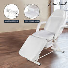 Adjustable White Massage Bed Facial Table Tattoo Beauty Salon Spa ChairW/Storage