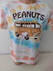Peanuts Snoopy Van Tie Dye T-Shirt Women's Size Medium Short Sleeve