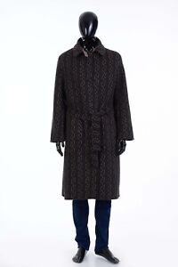 FENDI 4700$ Oversized Reversible Beige Wool Trench-Style Coat Jacket