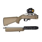New ListingRuger 10/22 Tan FDE FLAT DARK EARTH Hogue OVERMOLDED Takedown STOCK 21340