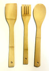 3 Piece Set of Bamboo Kitchen Cooking Utensils tools Spoon Spatula Wooden NGL