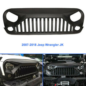 Front Bumper Grille Grill Matte Black Angry Bird Fit 07-18 Jeep Wrangler JK (For: Jeep)