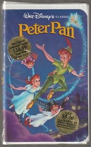 New ListingDisney Peter Pan VHS 1990 Black Diamond New In Shrink Sealed