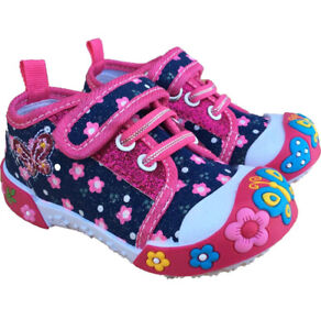ENARI Baby Toddler Girl Sneakers Shoes Size 7 Denim Pink