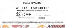 SOMA Coupon $25 off $125 - See Coupon for Details - Exp 5/12/24