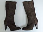 Viktor Alfaro Suede Tall Boots Size 7 with Button Accent Excellent Condition
