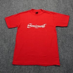 Smirnoff Shirt Mens M Red Vintage Anvil 80s Single Stitch Vodka 2 Sided USA 7755