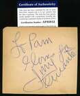 Jimmy Durante Psa Dna Coa Hand Signed Vintage Album Page Autograph