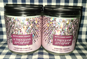 NEW 2-Pack A Thousand Wishes Single Wick Candle 7 oz Bath & Body Works