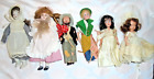 Antique vintage dolls, plastic & porcelain, LOT of 6