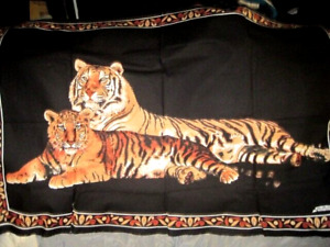 vintage new tapestry tigers 51 x 35 out of pack