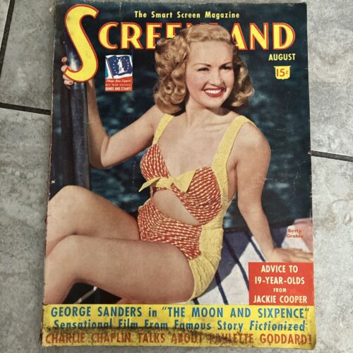 screenland magazine, Aug 1942, Featuring Betty Grable