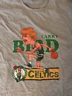 LARRY BIRD Boston Celtics Throwback 80s Caricature Heather Gray T-Shirt - 2XL