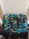 Peacock Ornament Lot Christmas Teal Blue Green Clip On and Hanging 5'6
