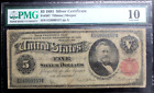 1891 $5 FIVE DOLLAR GRANT Silver Certificate, PMG VERY GOOD 10  Fr 267