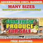 FARM FRESH PRODUCE FOR SALE Advertising Banner Vinyl Mesh Sign vegetables fruits