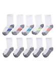 Hanes 10-Pack Crew Socks Ultimate Boys Cool Comfort Breathable Durable Tough
