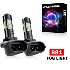 For Kia Rio5 2003 2004-2011 2x 881 898 LED Fog Driving Light Bulbs DRL 6000K 55W