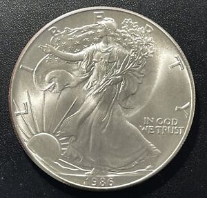 New ListingAmerican Silver Eagle 1986 One Ounce Silver Coin #31