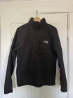 The North Face Sweater Adult Black Pullover Quarter Zip Fleece Logo Mens Small