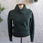 Y2K Minimalist Forest Green Brushed Lambs Wool Sweater Dark Academia Preppy Top