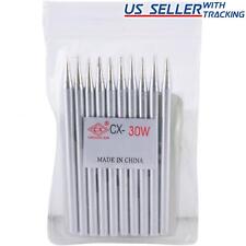 Delcast 10x Lead-free Replacement Pencil Soldering Tip Solder Iron Tips 30W