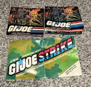 1986 G.I. Joe Hasbro Original Brochure Insert Booklet Pamphlet Catalog Lot Of 3