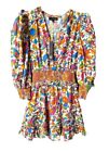 House of Harlow 1960 Dress Womens  Size S Smocked Bohemian Floral Mini Puff