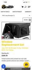 Jeep Wrangler TJ  soft top tinted rear side windows