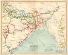 BRITISH INDIA RAILWAYS North-east. Burma Bangladesh Bengal 1931 old map