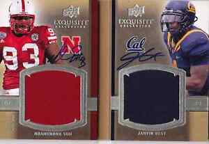 2010 Exquisite NDAMUKONG SUH JAHVID BEST Dual Auto Jersey RC Rookie Bookmarks 50