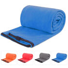 Fleece Sleeping Bag Liner Zipper Travel Blanket Indoor/Outdoor Camping Hiking