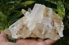 510 gm Large Natural white Crystal Samadhi quartz cluster Mineral Specimens