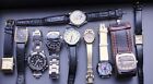 Lot of (10) Quartz Watches Seiko Timex Fossil AS IS NEEDS TLC