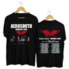 Aerosmith 2023 2024 Peace Out Farewell Tour Band T-Shirt Black 2 Side Gift Fans