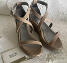 RUCO LINE Minnie Summer Leather Wedges Eur 36 US 6 Beige