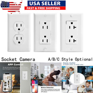 AC Wall Outlet Hidden Camera HD 1080P Home Security Nanny Cam Video Recorder