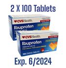 CVS Health 200 Mg Ibuprofen Pain & Fever Relief 100 Coated Tablets Exp. 6/2024